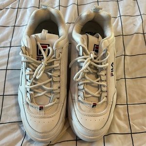 brand new white filas